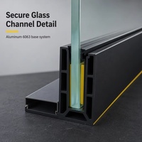 Garde-corps en verre trempé ultra clair gris mat personnalisé balustrade de balcon en verre sans cadre