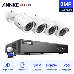 Annke 8CH 3K Lite H.265 + Hybrid DVR với 4 cái 1080P TVI lên đến 30m thông minh IR tháp pháo <span class=keywords><strong>camera</strong></span> với 2TB HDD CCTV Hệ thống an ninh - Product Image 3