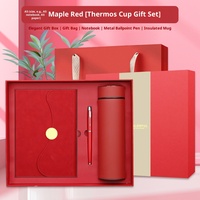 Coffret Cadeau de Luxe Personnalisable pour Promotion d'Entreprise - Carnet, Tasse Thermos, Stylo, Bouteille - Boîte Cadeau