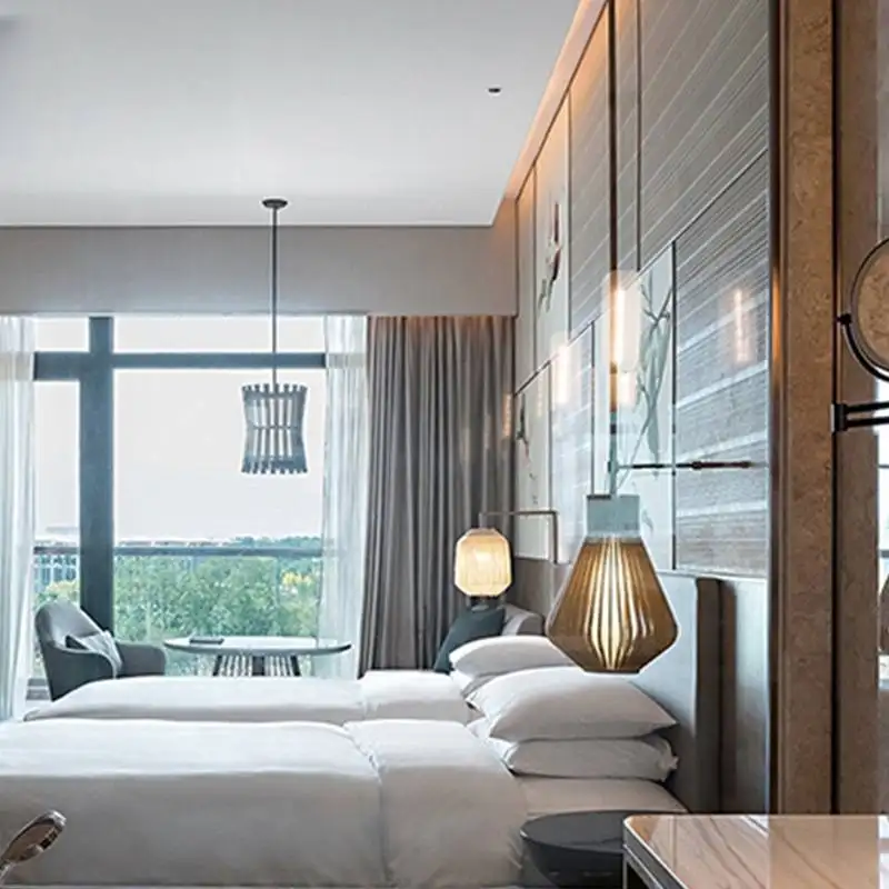 5 star luxury Hotel Lounge Furniture antique style custom hotel bedroom set glod bed room furniture