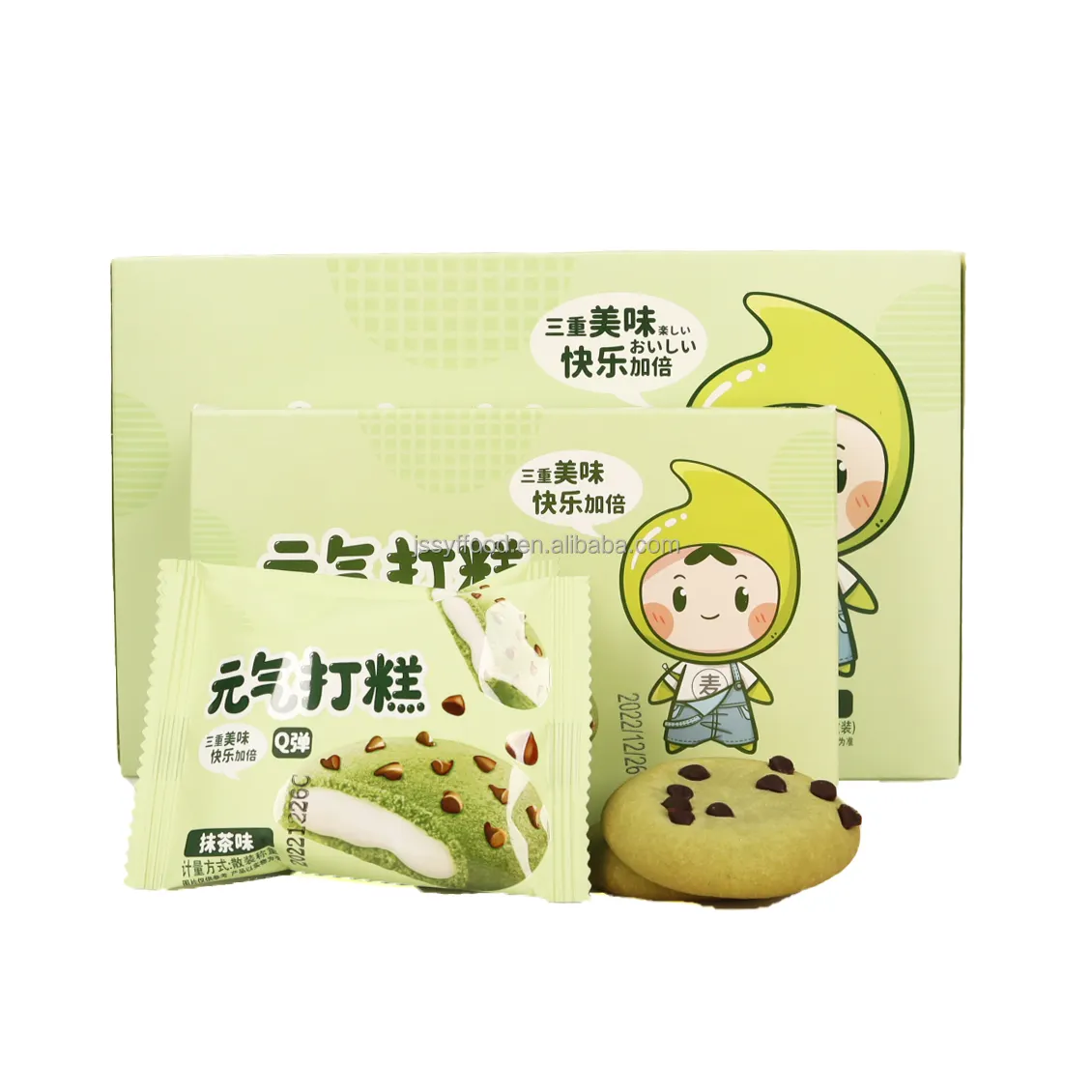 Popolare nuovo prodotto snack giapponese mochi Classic matcha flavor mochi Cookies