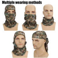 Casquette tactique d'été camouflage pour cyclisme en extérieur, cagoule respirante anti-poussière pour la pêche, impression numérique 100%