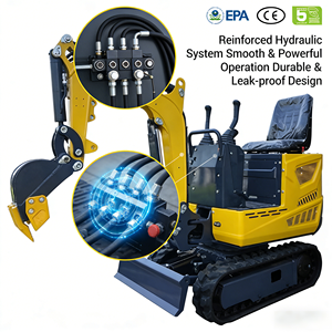 ミニクローラー掘削機 660kg 小型掘削機 マイクロ掘削機 エンジン搭載 ガーデンファーム 狭い場所用 建設機械 - Product Image 4