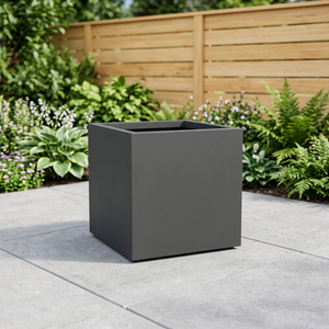 Pots de fleurs rectangulaires en plastique gris artificiel de haute qualité, modernes, pour l'intérieur, l'extérieur, le balcon, la maison, le jardin, le centre commercial, prix d'usine - Product Image 2