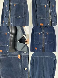 Giacca in Denim Casual classica da <span class=keywords><strong>uomo</strong></span> di alta qualità Unisex <span class=keywords><strong>Jeans</strong></span> imbottiti che indossano tutto il cappotto di moda Personalizados - Product Image 3