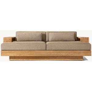 Meubles de jardin et d'hôtel en teck du Myanmar d'occasion de haute qualité, canapé en teck, vente chaude de l'usine de Foshan - Product Image 3