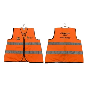 Best Selling High Visibility Reflective Safety Vest With Pockets Zipper For Construction