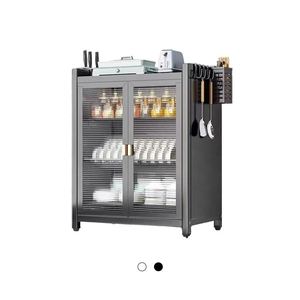 ตู้เก็บของในครัวแบบใหม่ ชั้นวางจานโลหะพับได้อเนกประสงค์สำหรับขาย - Product Image 1