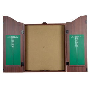 Armoire de fléchettes en bois avec tableau de scores mural, ensemble de fléchettes avec motif de bateau à voile pour la maison, le bar ou le pub - Product Image 5