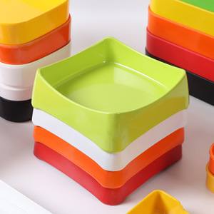 Plateau rectangulaire en mélamine couleur unie pour les repas d'hôtel, les fêtes, le service du café et du thé - Product Image 4