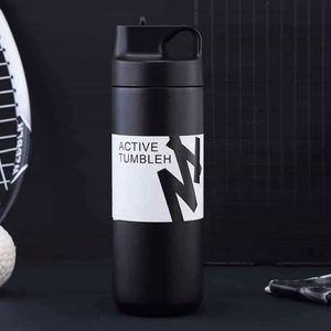 316 Stainless Steel Insulated Water Bottle Pop-Up Lid Portable <b>Thermal</b> Bottle Large Capacity Food Grade Travel <b>Mug</b> - Product Image 5