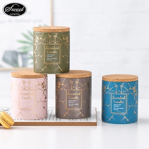 16oz nến <span class=keywords><strong>Jar</strong></span> với nắp Gốm <span class=keywords><strong>Cookie</strong></span> <span class=keywords><strong>Jar</strong></span> gốm sinh nhật cakesticker nhãn cho Canister nến cổ điển Storge <span class=keywords><strong>Jar</strong></span> Bộ - Product Image 2