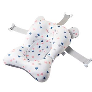 Siège de bain pour bébé ciel étoilé en mousse antidérapante, tapis universel en forme de T, sac en maille polyester, aide au bain pour nouveau-né - Product Image 5