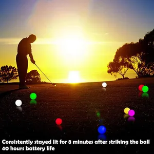 어떻게 진정한 뜨거운 판매 어두운 골프 공에서 여러 가지 빛깔의 빛 야간 골프 연습을위한 전자 골프 공 주도