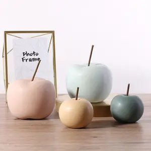 Современный ТВ-шкаф в форме яблока с керамическими фруктами, домашние мягкие украшения для стола, дома, отеля, оптом