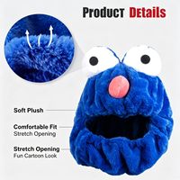 Housse de casque en plastique mignonne de style dessin animé, non imperméable, avec personnage amusant, douce et moelleuse, ajustement universel pour casques modulaires intégraux, plus de 15 styles