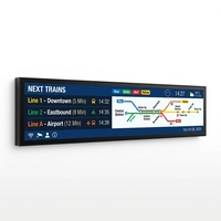 Écran LCD ultra-large Android de 58,5 pouces à haute luminosité (700 nits) pour système d'information des passagers de métro et PIDS