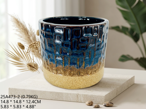 <span class=keywords><strong>Maceta</strong></span> de Cerámica Retro Marrón de 14.9cm con Esmalte Reactivo, Diseño Único en Relieve, para Suculentas, Decoración de Jardín, Venta al Por Mayor - Product Image 2