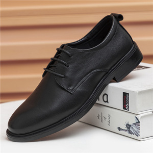 <b>Dress</b> Shoes Oxfords Round Toe Lace-up Genuine Leather All Seasons Wedding Men's Formal Shoes - Product Image 1
