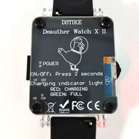 Deauther Watch X II : Outil de diagnostic et de programmation pour l'attaque et la défense Wi-Fi, test de sécurité IoT, pour hackers et programmeurs, avec ESP8266 USB-C