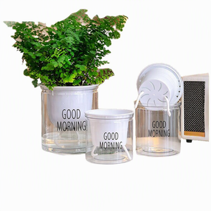 Vaso per Piante Automatico con Assorbimento d'Acqua per Piante Grasse e Rane, Senza Bisogno di Annaffiatura, Fioriera Trasparente a Doppio Strato - Product Image 5