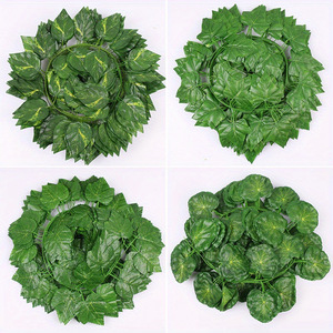 Ning Chen Artificial Ivy Vine 240cm Green <b>Leaf</b> Garland For <b>Wall</b> Hanging <b>Decor</b> - Product Image 5