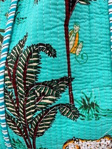 Sac fourre-tout matelassé en coton imprimé, spacieux pour les essentiels quotidiens, le shopping et les voyages, sac à bandoulière - Product Image 2