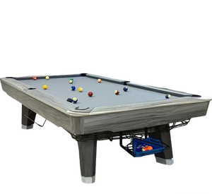Mesa de billar de pizarra de 8 y 9 pies, de madera maciza, con bolsillos de cuero, retorno automático de bolas, para sala de juegos en casa o club, BS-XV7 - Product Image 1