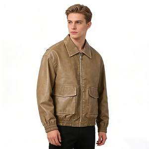 Factory Custom <strong>Leather</strong> <strong>Jackets</strong> Men's Fashion Windbreak <strong>Leather</strong> Motorcycle <strong>Jackets</strong> High Quality PU <strong>Leather</strong> Biker <strong>Jacket</strong> - Product Image 3