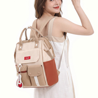 Sac à dos de maternité multi-poches grande capacité pour couches, sac de voyage organisateur avec ouverture large et poignées supérieures