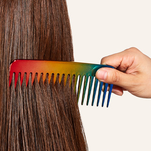 Colorful Styling <b>Wide</b>-Tooth Metal <b>Comb</b> Large Salon Use - Product Image 5