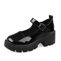Chaussures Mary Jane à plateforme épaisse respirantes pour femmes, style rétro, avec bride à boucle, vente en gros personnalisée OEM