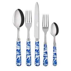 Juego de Cubiertos Clásico Azul y Blanco con Mango de Cerámica, Apto para Lavavajillas, Cubertería para Bodas, Vajilla para el Hogar, Restaurante y Hotel - Product Image 1