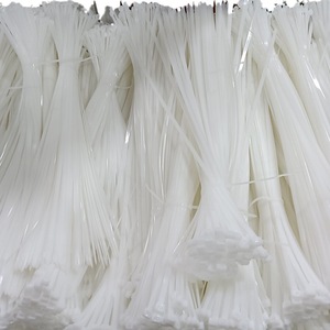 Attaches-câbles en nylon Chbasl 200 mm blanc PA6, haute résistance, pour intérieur et extérieur, avec boucles - Product Image 3