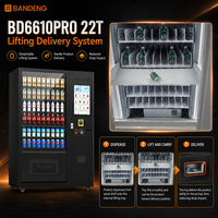 Máquina Expendedora Refrigerada BANDENG BD6610PRO 22T para Bebidas y Aperitivos con Gabinete Refrigerado de 54 SKU para Venta Minorista