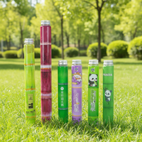 Bouteille d'eau en plastique jetable créative en forme de canne à sucre, écologique, 400 ml et 650 ml, avec couvercle, idéale pour la gym et le camping (vente en gros)