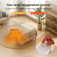 Control de Perilla para Calefactor, Cable de Alimentación Desmontable de 1.5m, Protección Contra Sobrecalentamiento, Ventilador Eléctrico Portátil Seguro a 125 Grados