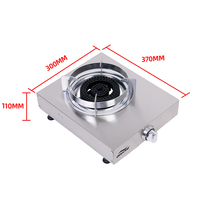 Kompor Gas Portabel 1 Tungku Stainless Steel & Besi Cor dengan Daya 4.2kW Hemat Energi untuk Dapur Rumah