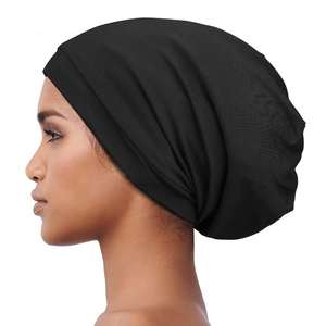 <span class=keywords><strong>Bonnet</strong></span> en acrylique hautement élastique avec doublure en satin, logo personnalisé imprimé et brodé, idéal pour les voyages et le sport - Product Image 4