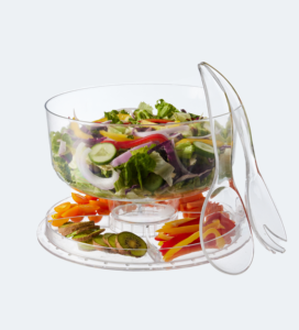 Vassoio Multifunzionale 6-in-1 per Servire <span class=keywords><strong>Biscotti</strong></span>, Punch Bowl, Alzata per Torte con Copertura a Cupola in Acrilico - Product Image 3