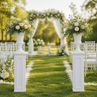 Offre Spéciale : Colonne Romaine Blanche en PVC, Support Floral pour Événements de Mariage, Décorations Romantiques Européennes en Carton SPS