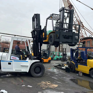 TCM FD100 10Ton <b>Used</b> Diesel Forklift 2012 Model 4-cylinder Engine High Quality Cheap Price Two/Three Stage Mast 3254mm Fork - Product Image 1
