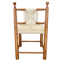 Chaise de salle à manger en bois nordique chaises de salle à manger sans bras chaise de salle à manger tissée à dossier haut pour restaurant d'hôtel