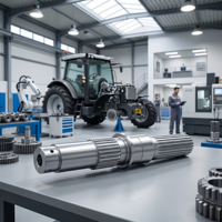 Arbre de transmission agricole à 6 cannelures haute performance et robuste pour motoculteur et tracteur usiné CNC