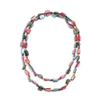 Colliers de luxe rétro pour femmes, style bohème, avec perles géométriques en coquillage et cristal, chaîne de pull superposée, bijoux fantaisie pour les vacances