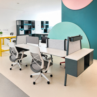 Table de bureau moderne double face, qualité standard, taille 2-8 personnes, poste de travail optimal, bureaux convertibles