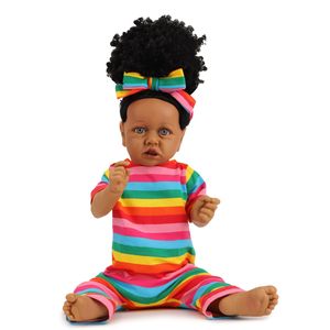 Nueva Muñeca Afroamericana Reborn de 22 Pulgadas, Juguete de Vinilo Suave para Bebés, Regalos Populares en 2026 - Product Image 4