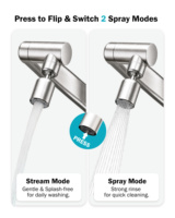 Robinet de filtration d'eau intuitif en acier inoxydable 304 pour cuisine et salle de bain avec observation visible des impuretés