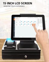 SDK - Terminal Punto de Venta con Pantalla Táctil Inteligente de 15.6 Pulgadas, Dispositivo de Punto de Venta para Minoristas, Caja Registradora, Sistema de Punto de Venta Todo en Uno
