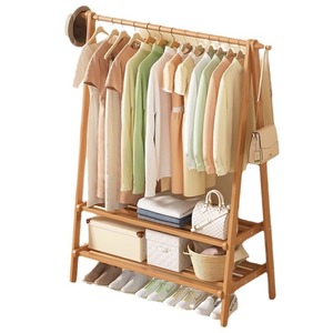 Elegante <span class=keywords><strong>Perchero</strong></span> de Bambú para Dormitorio, <span class=keywords><strong>Perchero</strong></span> Pequeño de Pie, Organizador de Mesita de Noche, Mueble Moderno para el Hogar y Gimnasio - Product Image 3